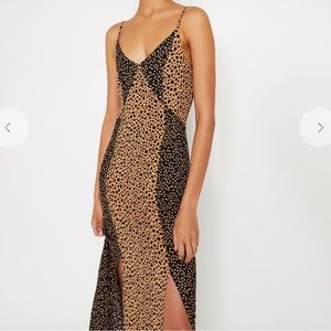 Warehouse Mixed Animal Print Maxi Dress